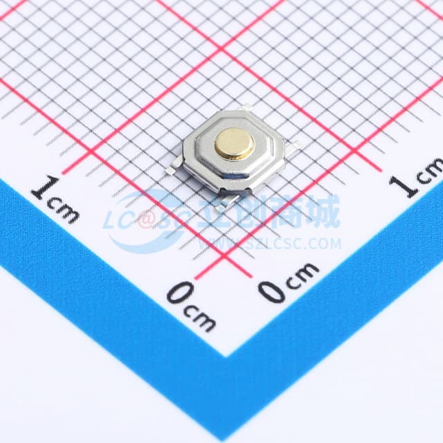 防水铜头 编带包装 4*4*1.5mm 防水铜头 轻触开关 弹力250gf 编带包装实物图