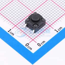 6*6*5mm 防水防胶 贴片轻触开关  黑色 4脚 弹力250gf缩略图