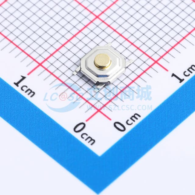 防水铜头 编带包装 4*4*1.7mm 防水铜头 轻触开关 弹力250gf 编带包装实物图