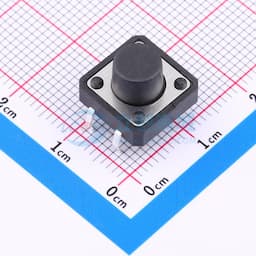 12*12*8mm 插脚轻触开关 黑色 4脚 弹力250gf缩略图