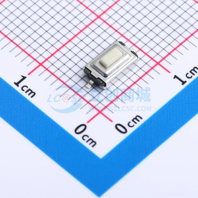 白色柄 编带包装 3*6*2.5mm 拉伸立贴轻触开关 白色柄 弹力250gf 编带包装实物图