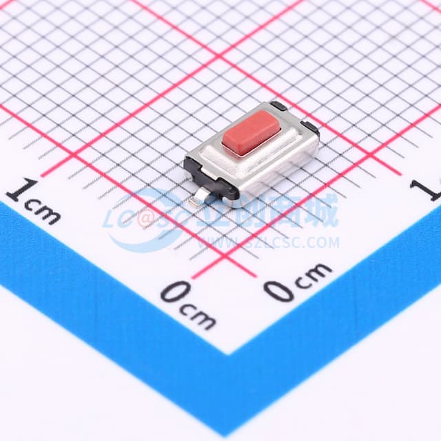 红色柄 编带包装 3*6*2.5mm 拉伸立贴轻触开关 红色柄 弹力250gf 编带包装实物图