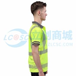 CMCBRIGHT添星 反光POLO衫 夏季防晒短袖 翻领T恤 透气速干 夏季工作服 劳保服 荧光黄 XL码缩略图