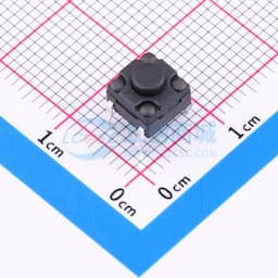 6*6*5mm 防水防胶插脚轻触开关  黑色 4脚 弹力250gf缩略图