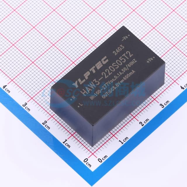 3W隔离稳压单路输出AC/DC电源模块实物图