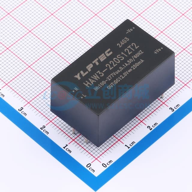 3W隔离稳压单路输出AC/DC电源模块实物图