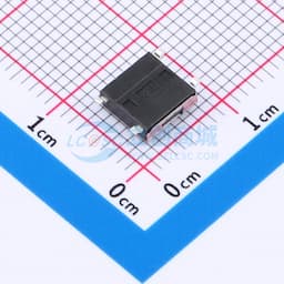 6.2X6.2低座/贴片/2.5H/250gf/黑底红钮/不接地/防尘/编带缩略图