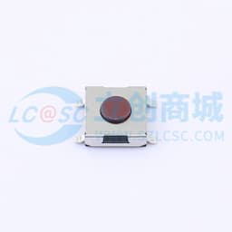 6.2X6.2低座/贴片/2.5H/250gf/黑底红钮/不接地/防尘/编带缩略图