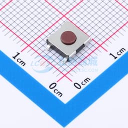 6.2X6.2低座/贴片/2.5H/250gf/黑底红钮/不接地/防尘/编带缩略图