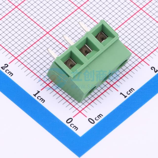 5.08mm 排数:1 每排P数:3 直插实物图