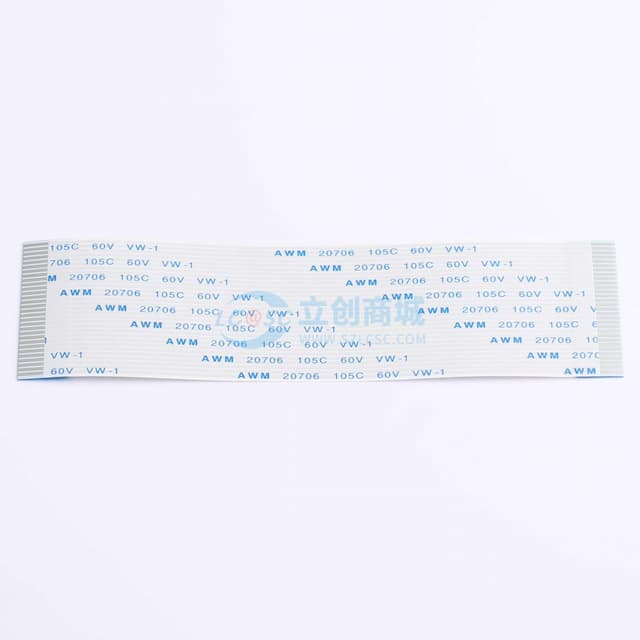 FFC排线1.0mm 30P总长100mm 同向 金手指4m 加强板8mm实物图
