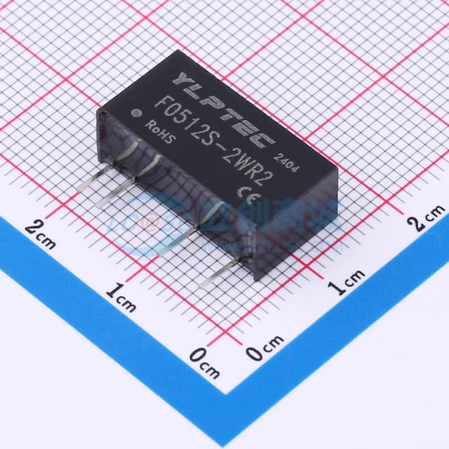 2W定电压输入隔离非稳压单路输出DC/DC电源模块实物图