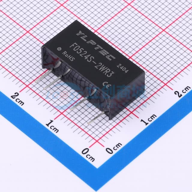 2W定电压输入隔离非稳压单路输出DC/DC模块电源实物图