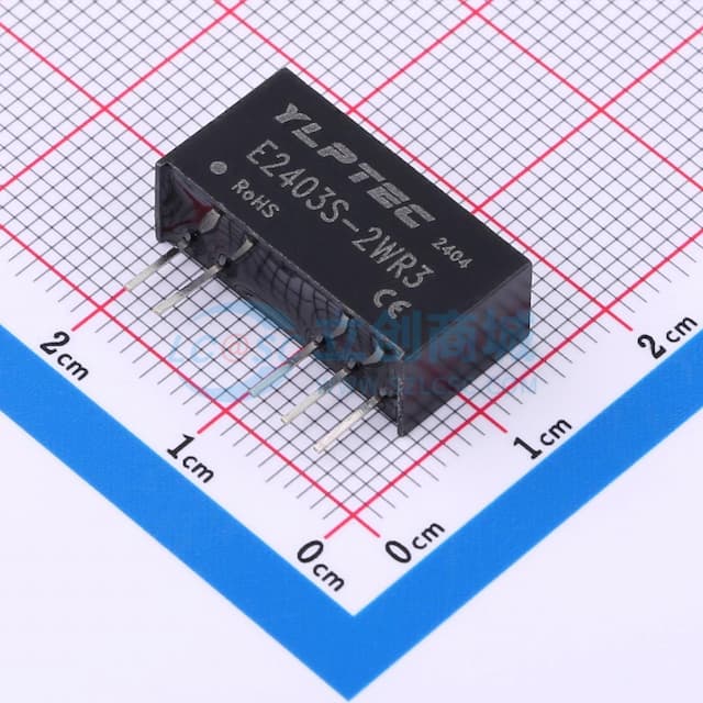 2W定电压输入隔离非稳压双路输出DC/DC电源模块实物图