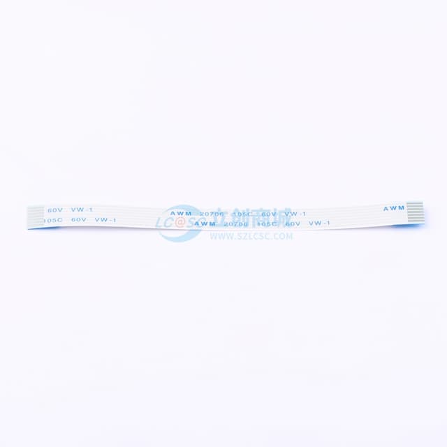 FFC排线1.0mm 7P总长100mm 同向 金手指4m 加强板8mm实物图