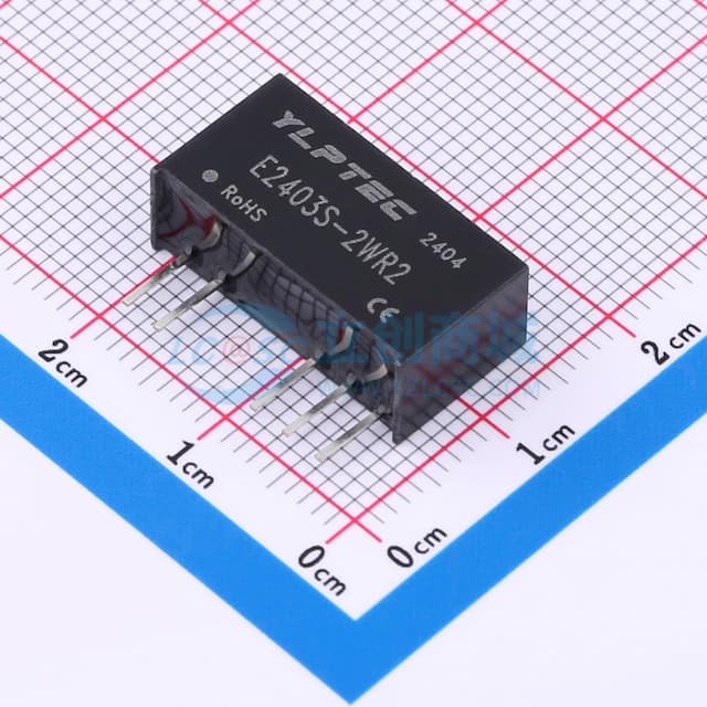 2W定电压输入隔离非稳压双路输出DC/DC电源模块实物图