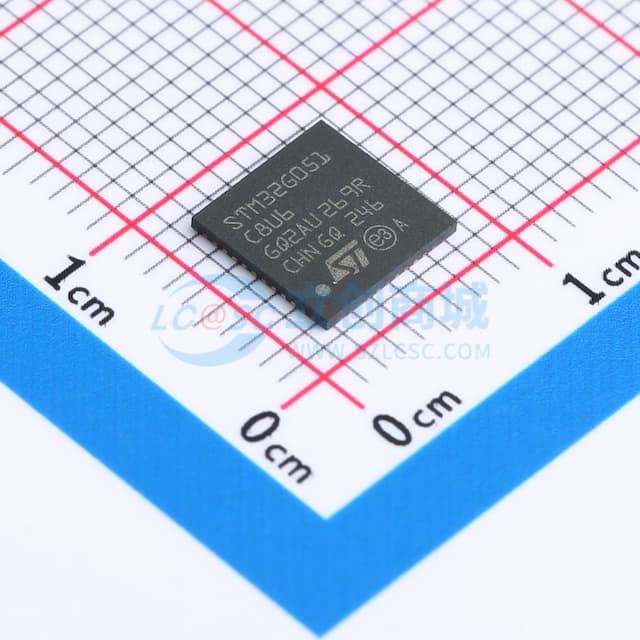 主流Arm Cortex-M0+ 32位MCU，最高64KB闪存，18KB内存，2个USART，定时器，ADC，DAC，通信接口，1.7-3.6V实物图