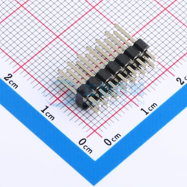 2x7P 间距:2.54mm 方针 直插 【排针】实物图