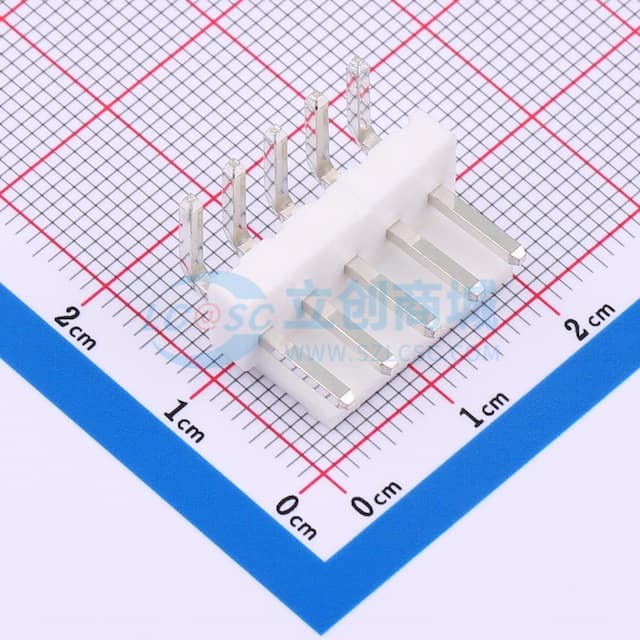 1x5P 间距:3.96mm 弯插实物图