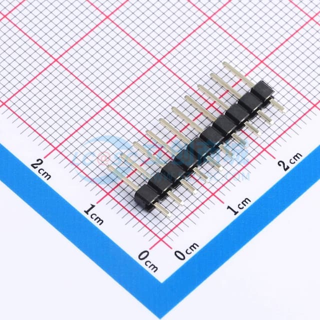 1x10P 间距:2.54mm 方针 直插 【排针】实物图