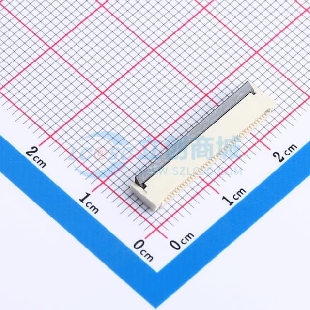 间距:0.5mm P数:40P 翻盖式 双侧触点/上下接实物图