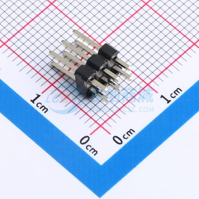 2x3P 间距:2.54mm 方针 直插 【排针】实物图