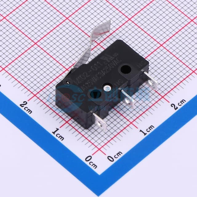 19.8*6.4*16.7mm 插件微动开关实物图