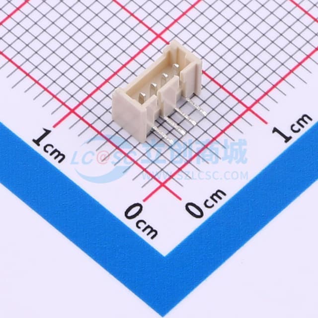 1x4P 间距:1.25mm 弯插 【插件】实物图