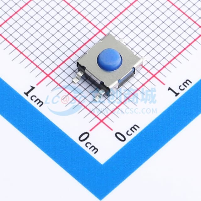 大力度防水蓝色硅胶开关 6.3mm*6.2mm*3.5实物图