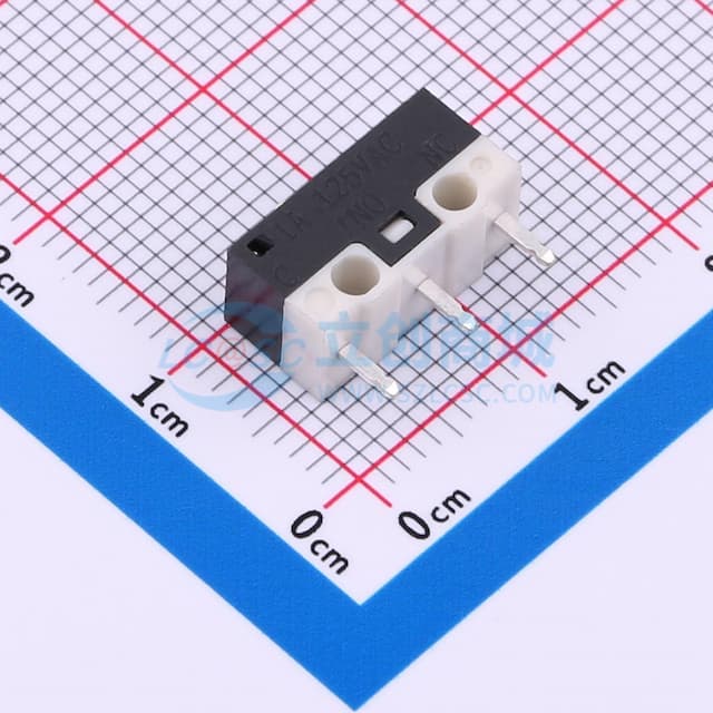 12.7*5.7*7.5mm 插件微动开关 【行程】实物图