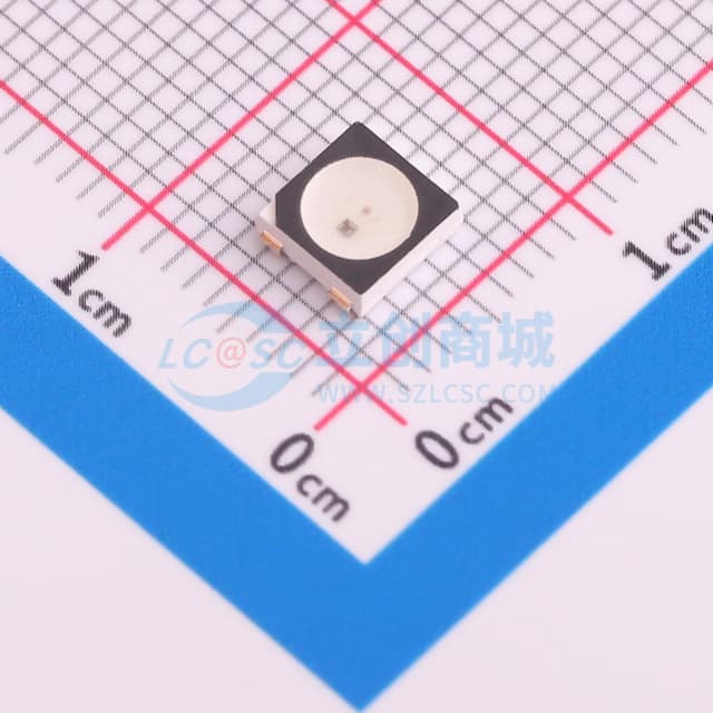 5.4x5.0x1.6毫米0.2W智能外控表面贴装SMD型黑面LED实物图
