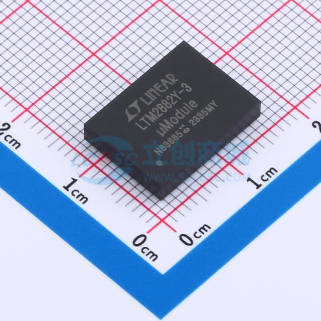 双通道、隔离型 RS232 uModule 收发器 + 电源实物图