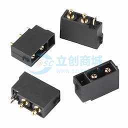 XT30PB(2+2)功率数据混合插头公金黑PCB直插缩略图