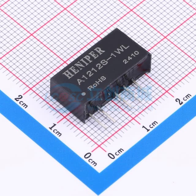 1W定电压输入隔离非稳压正负双路输出DC-DC模块电源实物图