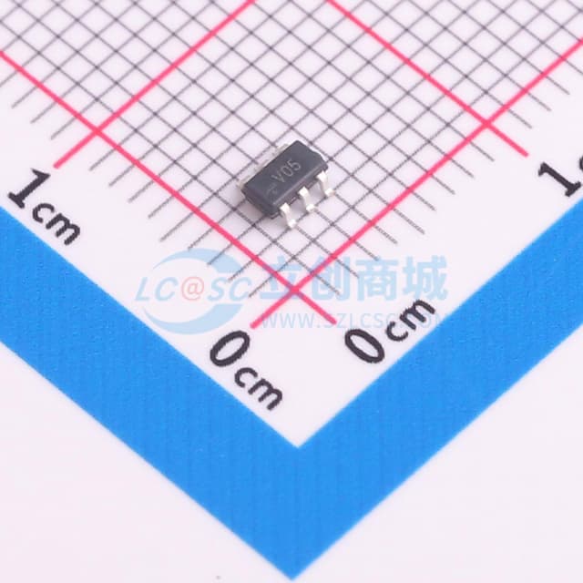 丝印:V05 单向ESD 5V截止 峰值浪涌电流：4A@8/20us实物图