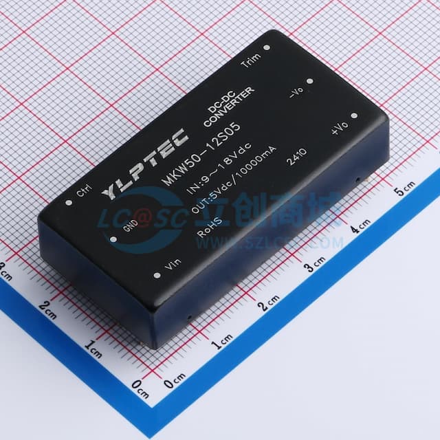 DC/DC电源模块，宽范围输入，50W输出，超薄封装实物图