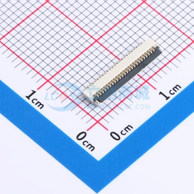 间距:0.5mm P数:24P 翻盖式 下接实物图