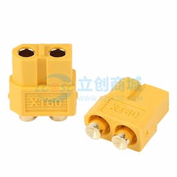 AMASS(艾迈斯)插头锂电池电调航模 插座板载式 PCB板立式焊板连接器 20A双芯PCB直插 金黄 母头XT60PB-F.G.Y缩略图