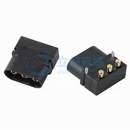 AMASS(艾迈斯)MR60PW 20A三芯PCB弯插头 镀金黑色 公头MR60PW-M.G.B缩略图