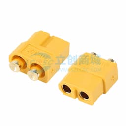 AMASS(艾迈斯)插头锂电池电调航模 插座板载式 PCB板立式焊板连接器 20A双芯PCB直插 金黄 母头XT60PB-F.G.Y缩略图