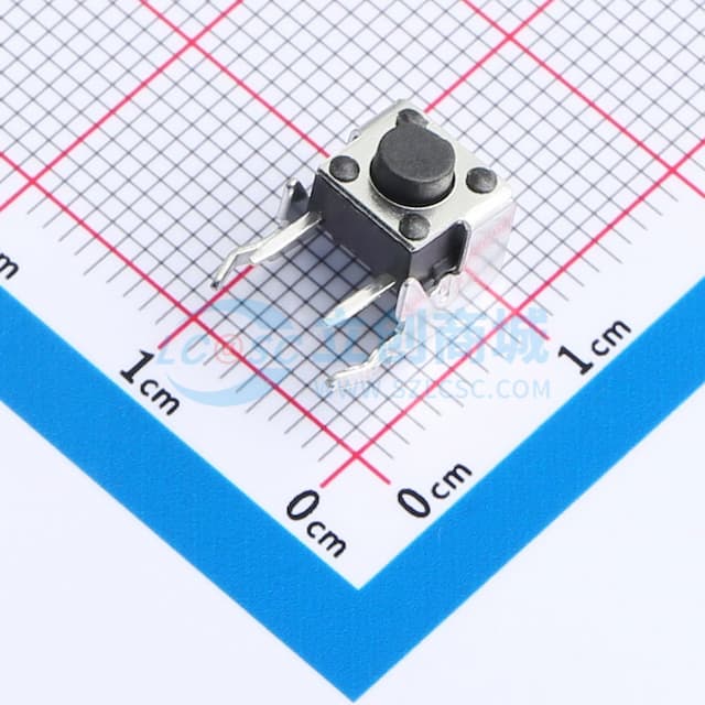 轻触开关6*6*5.0mm带支架插件四脚侧按250gf 【轻触】实物图