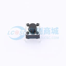 轻触开关6*6*5.5mm插件四脚DIP圆柄黑柄250gf 【轻触】缩略图