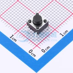 轻触开关6*6*5.5mm插件四脚DIP圆柄黑柄250gf 【轻触】缩略图