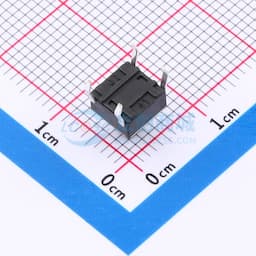 轻触开关6*6*7.3mm方头插件DIP四脚圆黑柄250gf 【轻触】缩略图