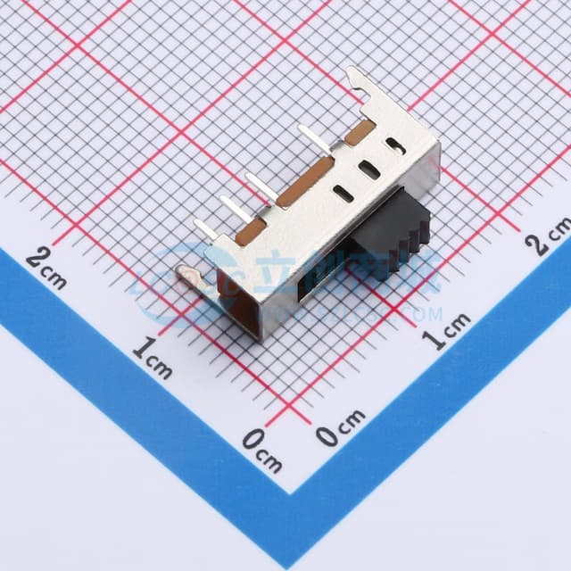柄长3mm 直插三档 滑动开关 【插件】实物图