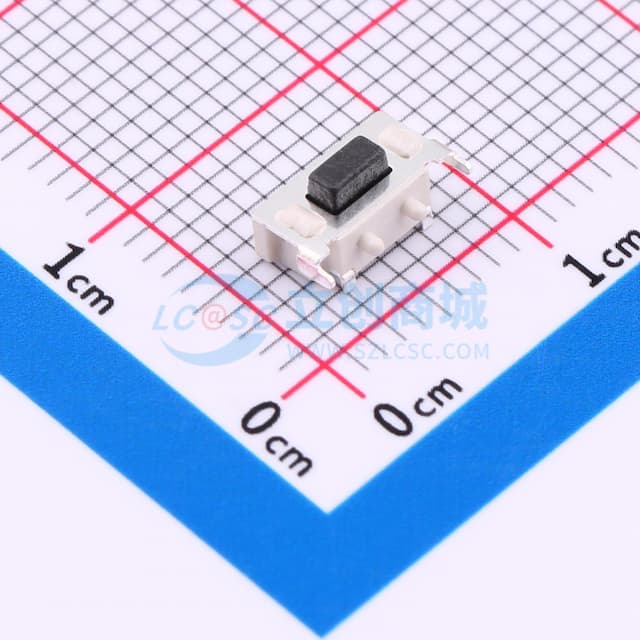 3*6*3.5 卧贴 180GF 带定位柱 带支架 侧按轻触开关实物图
