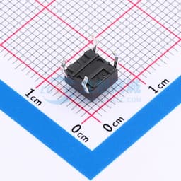 轻触开关6*6*4.5mm插件四脚DIP圆柄黑柄250gf 【轻触】缩略图