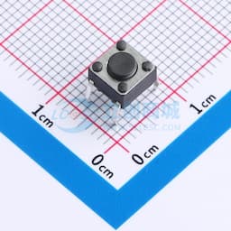 轻触开关6*6*4.3mm插件四脚DIP圆柄黑柄250gf 【插件】缩略图