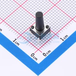 轻触开关6*6*13mm插件四脚DIP圆柄黑柄250gf 【轻触】缩略图