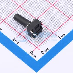 轻触开关6*6*13mm插件四脚DIP圆柄黑柄250gf 【轻触】缩略图